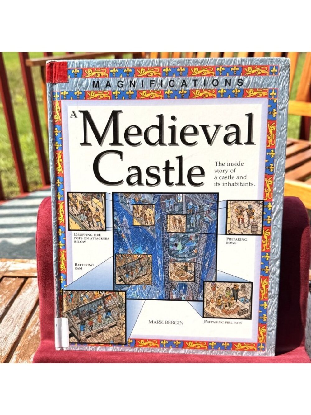 A Medieval Castle Magnifications Mark Bergin Hardcover Book Middle Ages Knights